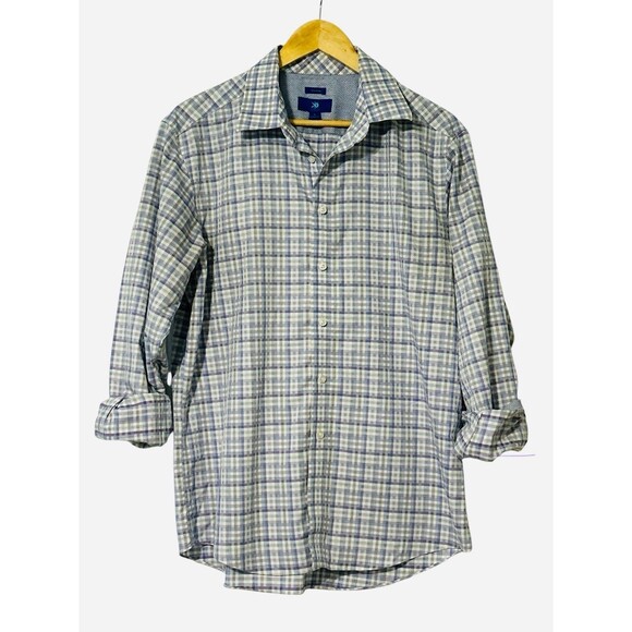 Egara Men’s Multicolor Plaid Long Sleeve Button Front Non Iron Shirt Large - Picture 1 of 5